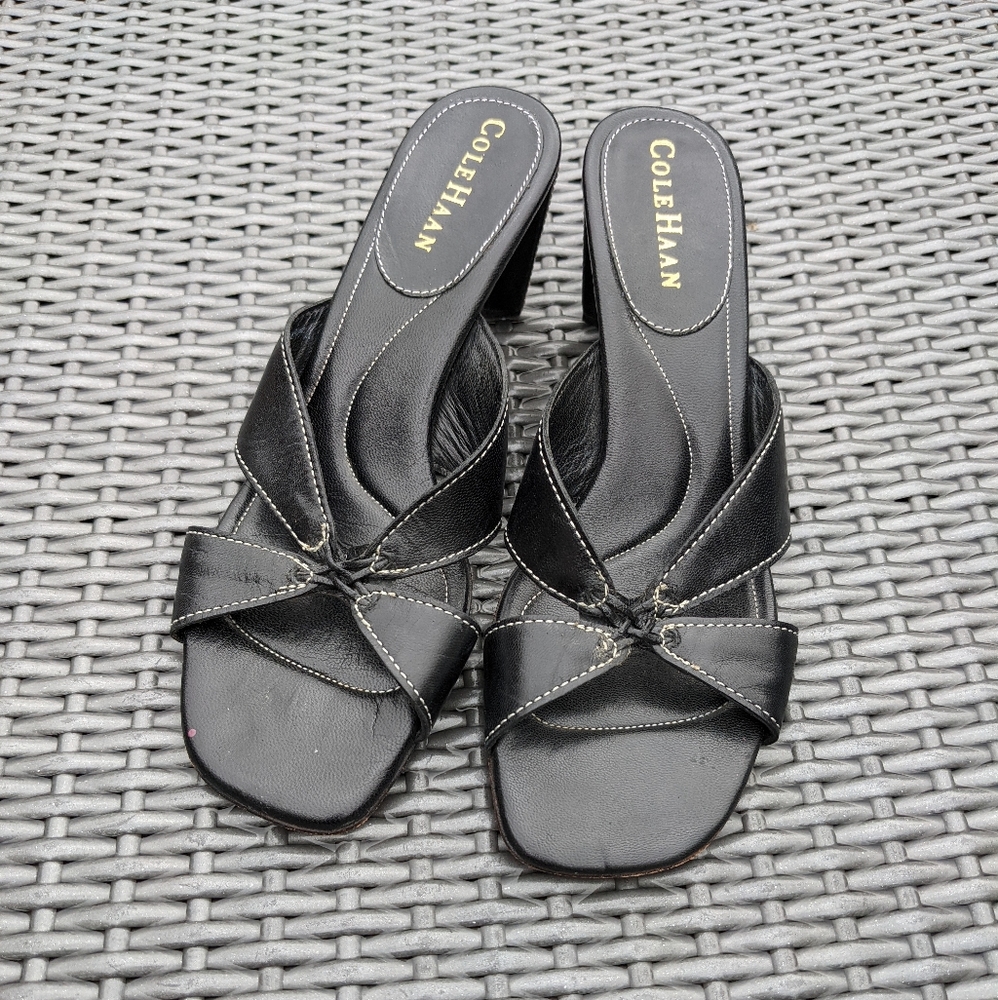 Cole Haan Black Slip-On Sandal